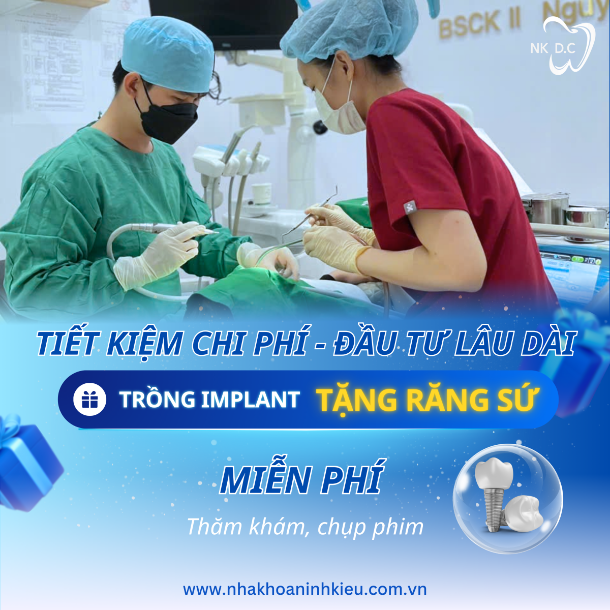 Tặng răng sứ trên implant